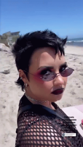 Demi Lovato Punk Rock Gathering Beach GIF