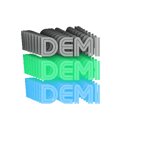 Demi Stacked Text