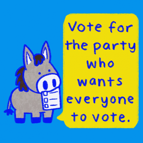 Democrat Donkey Symbol Voting Reminder GIF