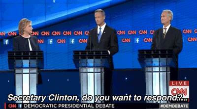 Democrat Presidential Debate Hilary Clinton GIF