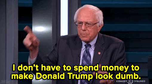 Democrat Senator Bernie Sanders Make Trump Look Dumb GIF