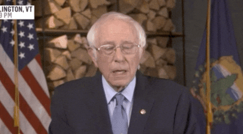 Democrat Senator Bernie Sanders Talking About Trump GIF