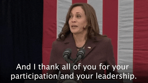 Democrat Vice President Kamala Harris Thankful GIF