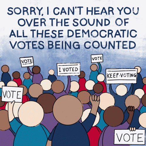 Democrat Votes Counted Vector Animated Art GIF