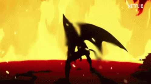 Demon Anime Shower Of Fire GIF