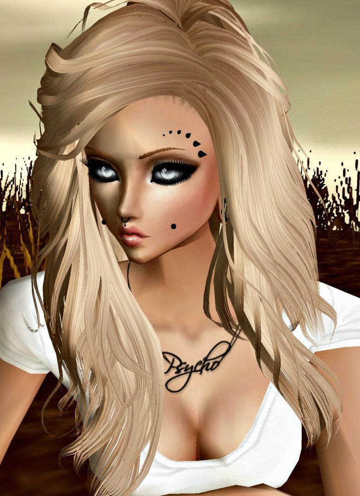 Demon Girl Flashy Lights GIF