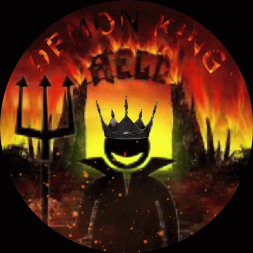 Demon King With Trident and Crown