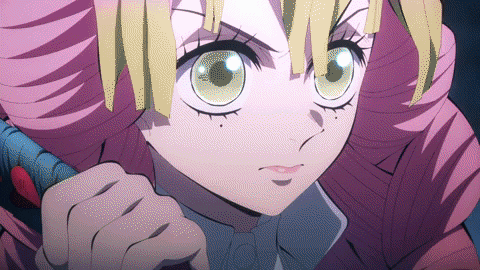Demon Slayer Fighting Mitsuri Kanroji Love Breathing GIF