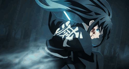 Demon Slayer Fighting Tokito Mist Breathing Vs Gyokko GIF