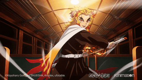 Demon Slayer Season 2 Kyōjurō Rengoku Battle Stance GIF