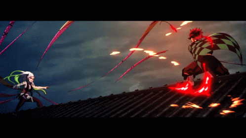 Demon Slayer Season 2 Tanjiro Intense Fight GIF