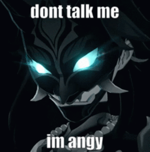 Demon With Glowing Eyes Dont Talk Me Im Angry GIF