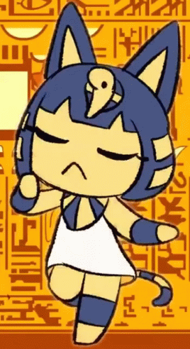 Demure Ankha Sassy Walk GIF