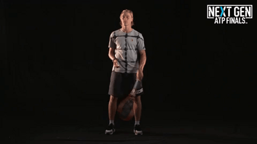 Denis Shapovalov Playing With His Racket GIF