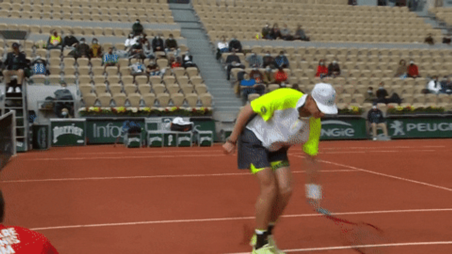 Denis Shapovalov Smashing His Racket GIF