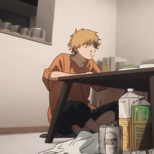 Denji Laughing Hard GIF