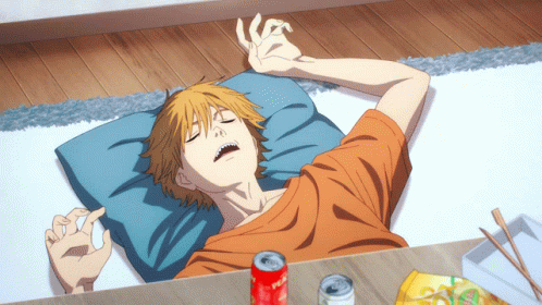Denji Sleeping Peacefully GIF