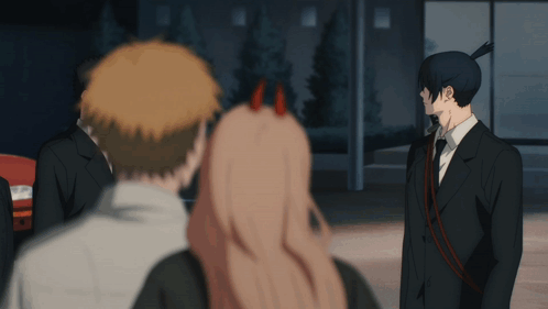 Denji Spying Someone With Power GIF