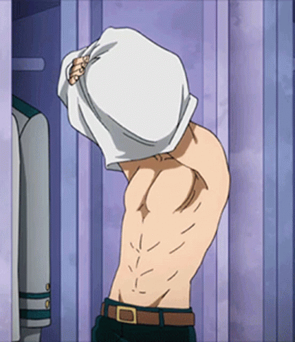 Hero Academia Denki Changing Clothes GIF