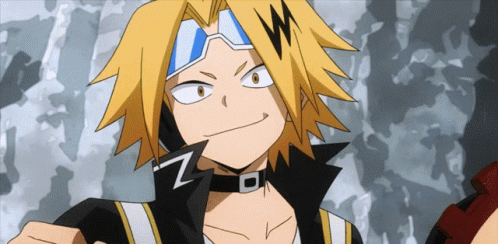 Hero Academia Denki Talking Battle GIF