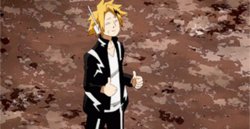 Hero Academia Denki Cute Thumbs Up GIF