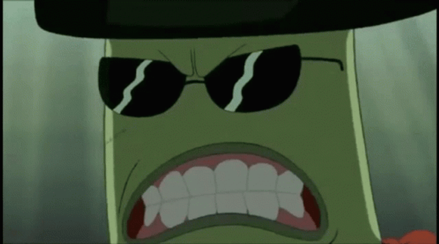 Dennis Spontaneous Mustache Growth SpongeBob GIF