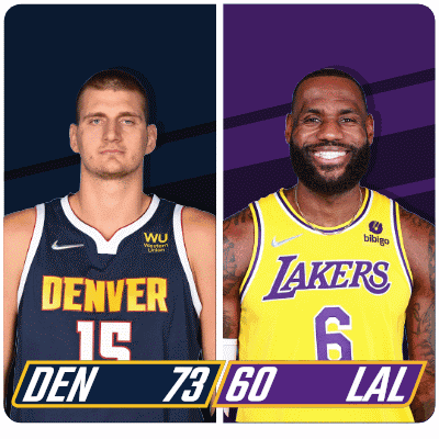 Denver And Lakers Basketball Players GIF