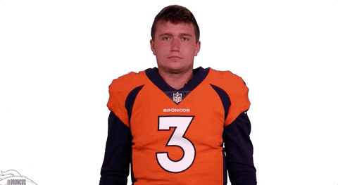 Denver Broncos Drew Lock Celebration Trademark GIF