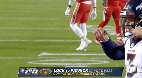 Denver Broncos Drew Lock Flexing Biceps GIF