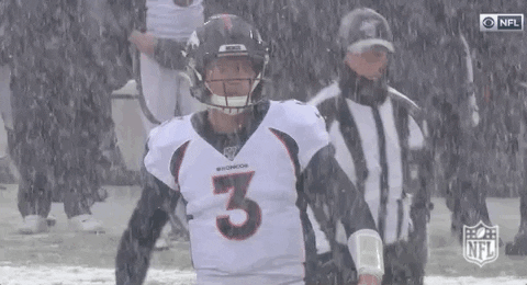 Denver Broncos Drew Lock In The Rain GIF