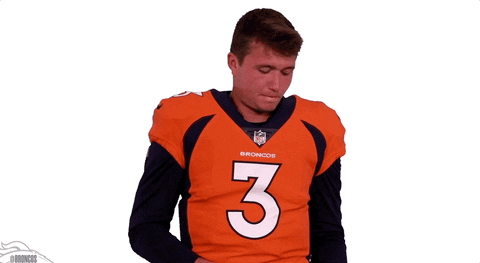 Denver Broncos Drew Lock Playing With Football GIF