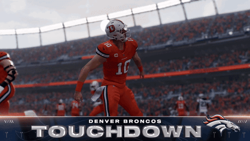 Denver Broncos Football Player In Front Of Crowd GIF