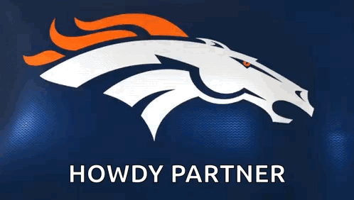 Denver Broncos Logo Saying Howdy Partner GIF