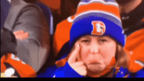 Denver Broncos Sad Crying Fan GIF