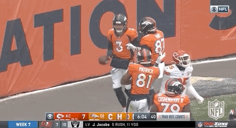 Denver Broncos Team Praising Drew Lock GIF