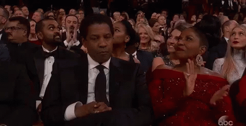 Denzel Washington Anxious Biting Lips Academy Awards GIF