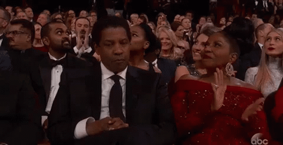 Denzel Washington Anxious Biting Lips Academy Awards GIF