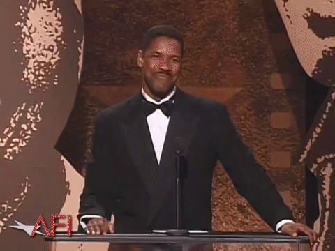 Denzel Washington Big Smile Speech GIF
