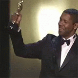 Denzel Washington Flight Receiving Awards GIF