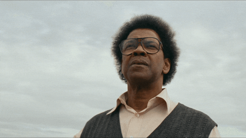 Denzel Washington Flight Staring Far GIF