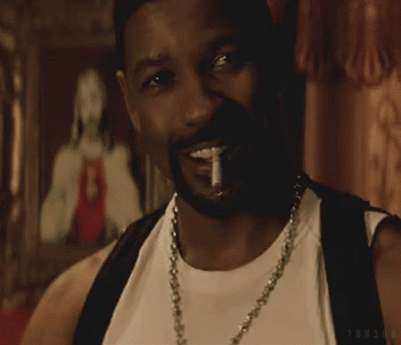 Denzel Washington Gangster Smoking Cigar GIF