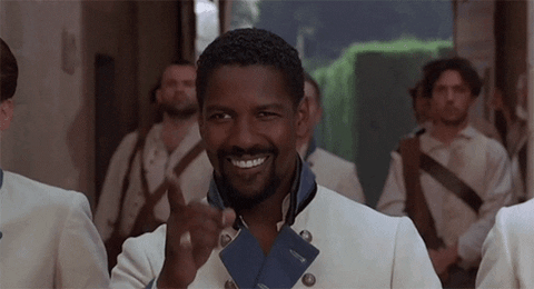 Denzel Washington Happy Pointing Finger GIF