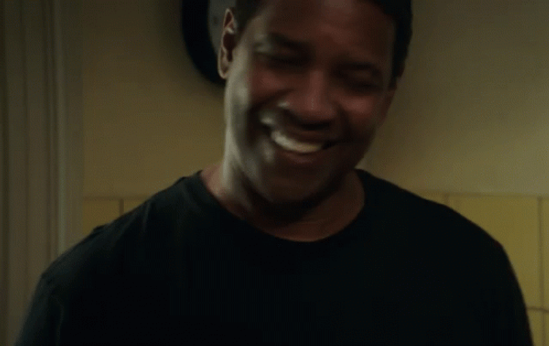 Denzel Washington Laughing Out Loud GIF