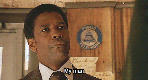 Denzel Washington Looking Down My Man GIF