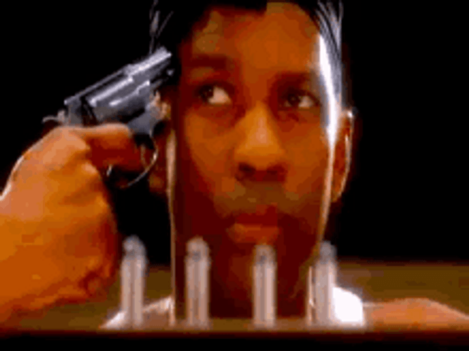 Denzel Washington Serious Face Gun To Head GIF