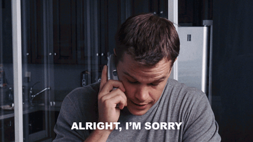 Departed Matt Damon Alright Im Sorry GIF