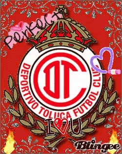 Deportivo Toluca FC Logo Crown Laurel Wreath Red