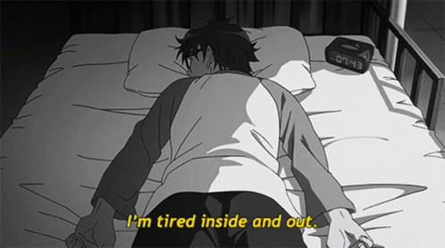 Depressed Anime In Bed GIF