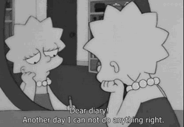 Depressed Diary Lisa Simpson GIF