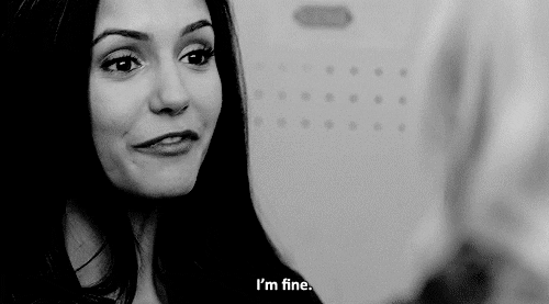 Depressed I'm Fine Elena Tvd GIF